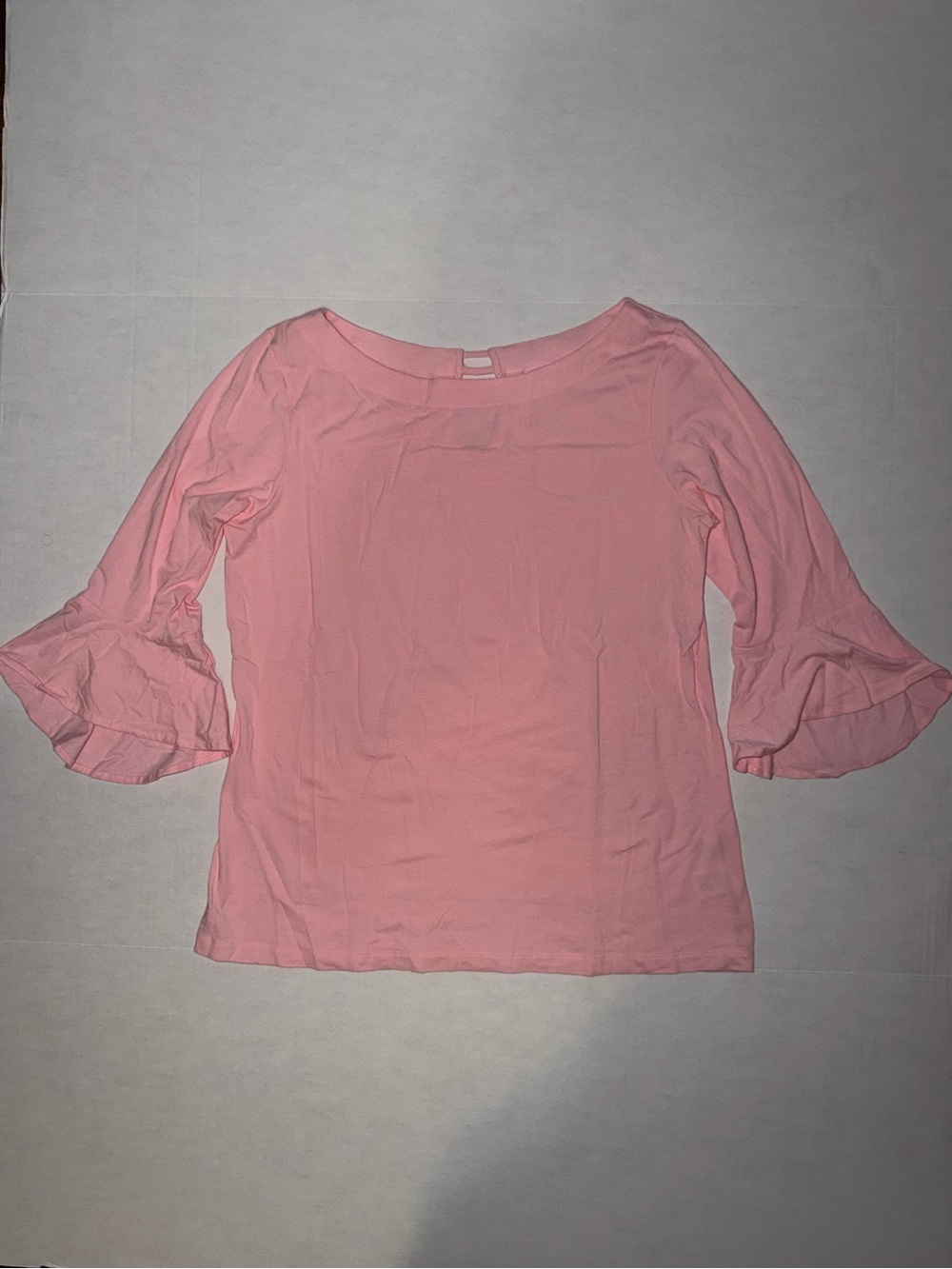 Lilly Pulitzer Coral Pink Ruffle Sleeve Blouse